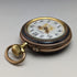 Circa 1900 Antique Paul Hemmeler Pocket Watch Gold Filled & Gunmetal Case Crystal Back Good Working Condition